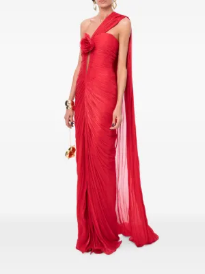 Ana Radu floral-detail draped dress