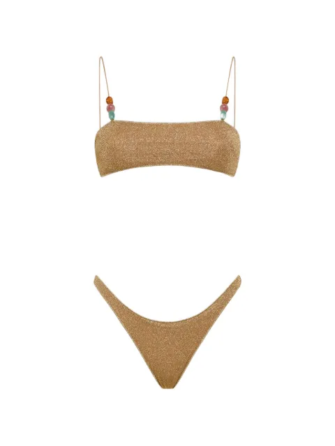 Os&eacute;ree bead-embellished bikini