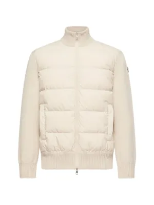 Moncler padded panel-knit jacket