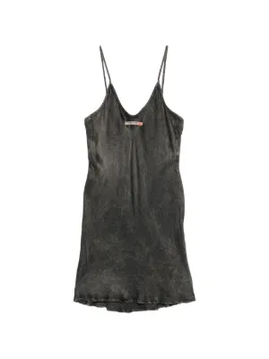 Diesel Cassidy acid-wash logo-patch mini dress