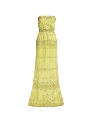 Elie Saab bead-embroidered strapless evening dress