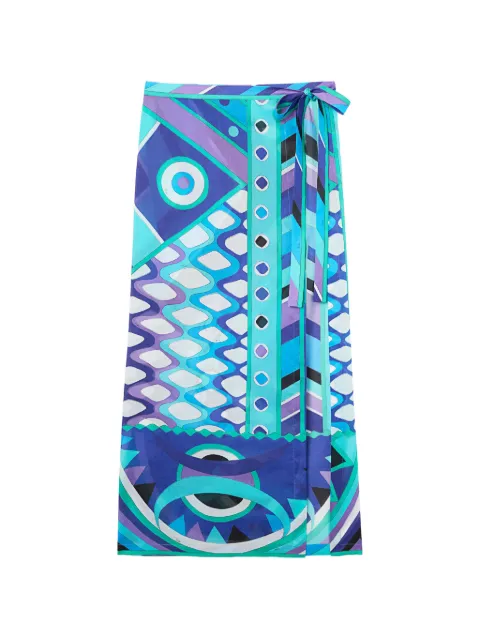 PUCCI Vivara-print wrap sarong skirt