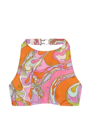 PUCCI Orchidee-print bikini top