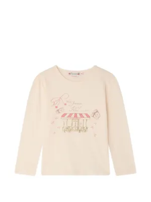 Bonpoint Gracieuse graphic-print long-sleeve T-shirt