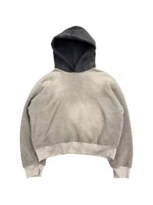 MOOJI MOOJI  contrast-hood frayed hoodie