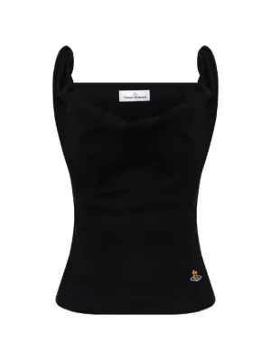 Vivienne Westwood Anna Orb-embroidered draped top