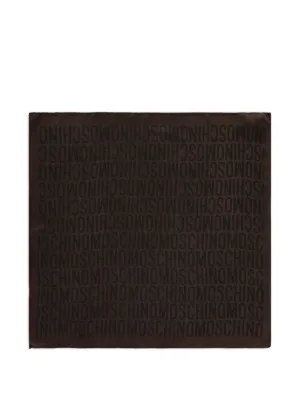 Moschino logo-jacquard silk scarf