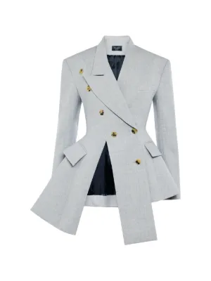 A.W.A.K.E. Mode asymmetric double-breasted jacket
