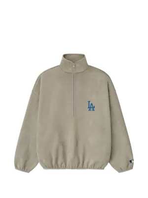 FEAR OF GOD ESSENTIALS Dodgers logo-embroidered half-zip sweatshirt