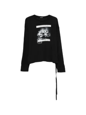Ann Demeulemeester graphic-print long-sleeve top
