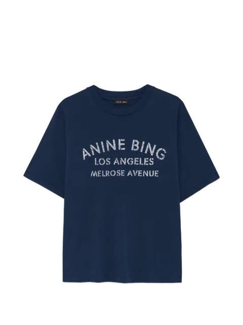 ANINE BING Cade logo-detail short-sleeve T-shirt