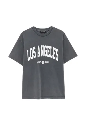 ANINE BING Cade T-shirt Los Angeles University - washed grey