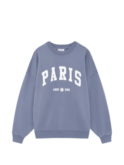 ANINE BING Miles sweatshirt Paris University - blue washed