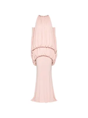 CHATS BY C.DAM Mayer draped-bodice metal-hardware maxi dress
