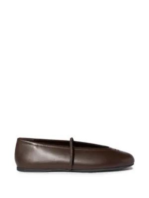 Miu Miu logo-embossed ballet flats