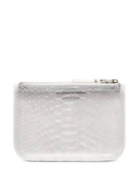 Comme Des Garçons Wallet snakeskin-effect zipped wallet