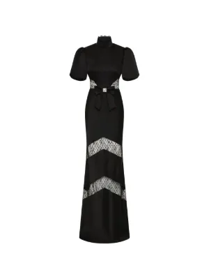 Rebecca Vallance Noire short sleeve gown