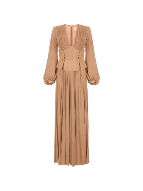 Elisabetta Franchi Red Carpet dress in lam&eacute;-effect jersey