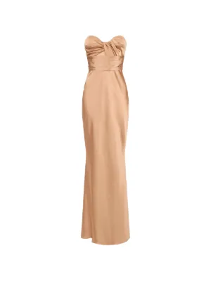 Elisabetta Franchi Red Carpet dress in satin fabric