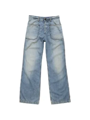 Acne Studios logo-patch wide-leg jeans