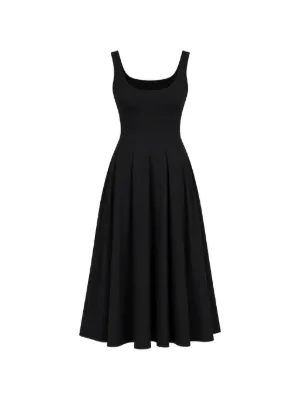 Reformation Rou sleeveless pleated midi dress
