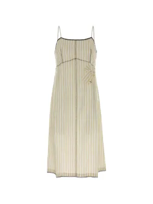 Prada striped bow-detail dress