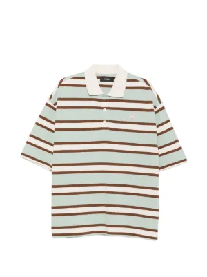 AMIRI striped short-sleeve polo shirt