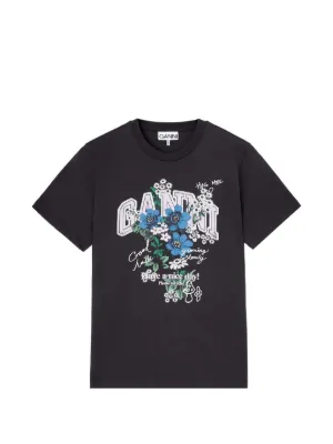 GANNI T-shirt with flowers