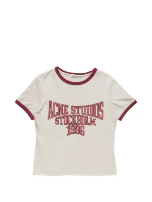 Acne Studios logo-print ringer T-shirt