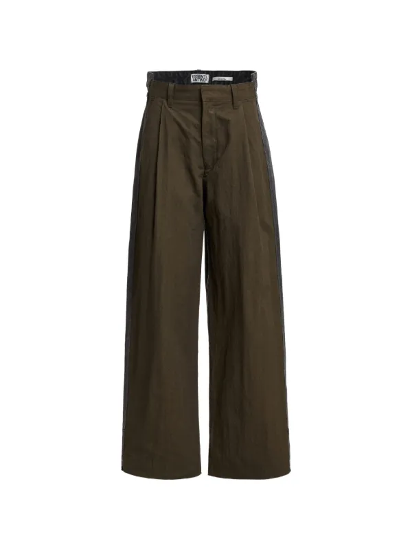 Essentiel Antwerp denim-panel wide-leg trousers