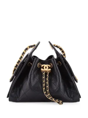 CHANEL Pre-Owned 25 Quilted Caviar Mini hobo bag