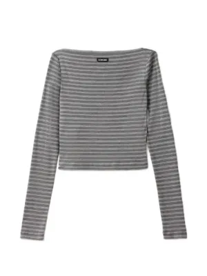 Miu Miu striped jersey top