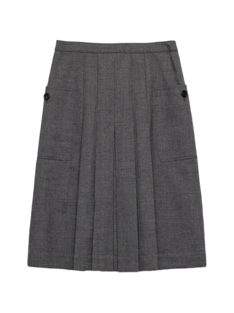 Prada rush stitch pleated skirt