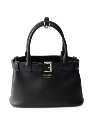 Prada small buckle-detail leather shoulder bag
