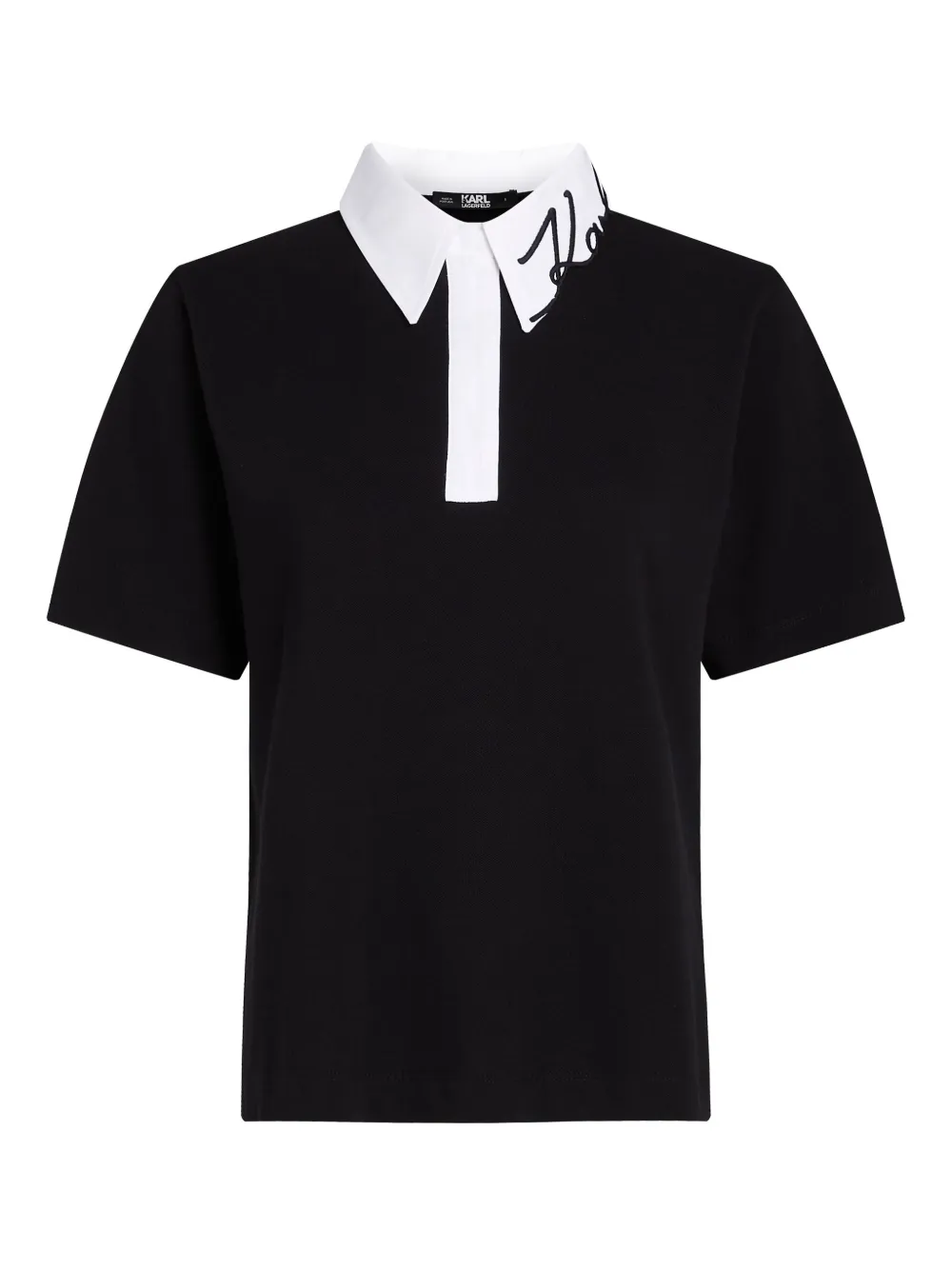 Karl Lagerfeld Signature polo top