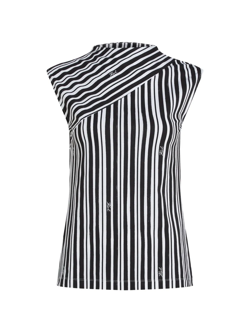Karl Lagerfeld striped-pattern top