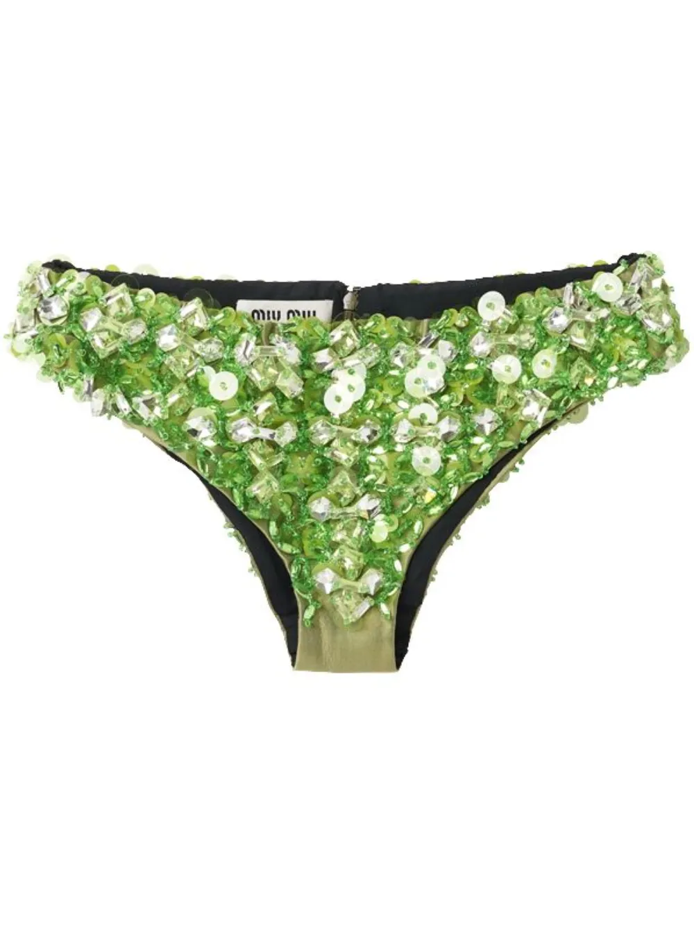 Miu Miu embroidered beaded silk briefs