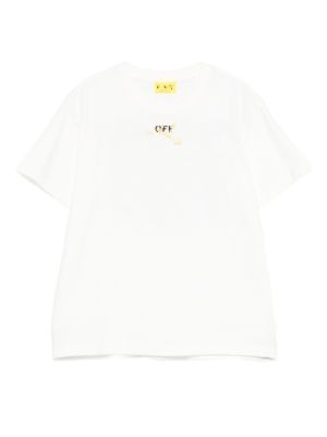 Off-White Kids paint-splatter short-sleeve T-shirt