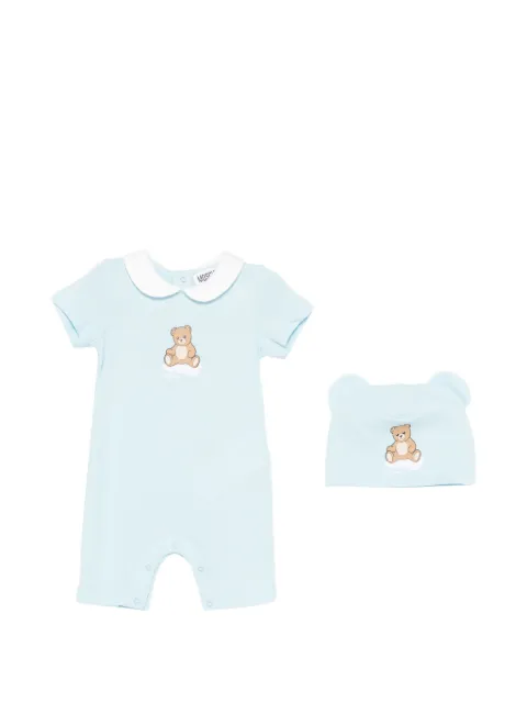 Moschino Kids teddy-print romper set