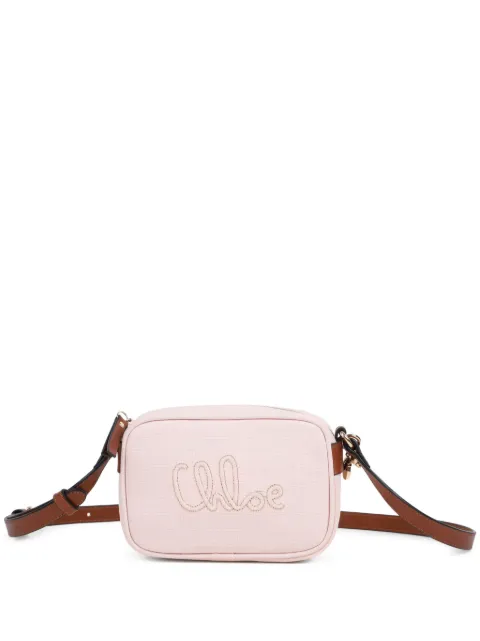Chloé Kids logo-embroidered shoulder bag