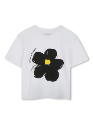 Marc Jacobs Kids floral print cotton t-shirt 