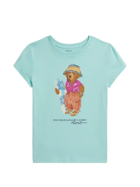 POLO RALPH LAUREN KIDS bear-print crew neck T-shirt