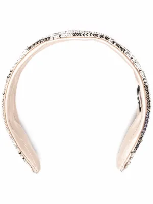 Miu Miu sequin-embellished wide headband 