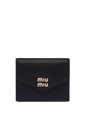 Miu Miu logo-lettering compact wallet