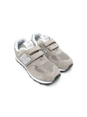 New Balance Kids 574 logo-patch sneakers