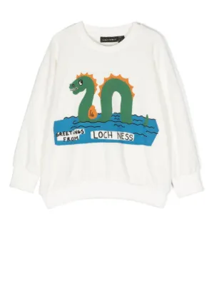 Mini Rodini Loch Ness graphic-print sweatshirt