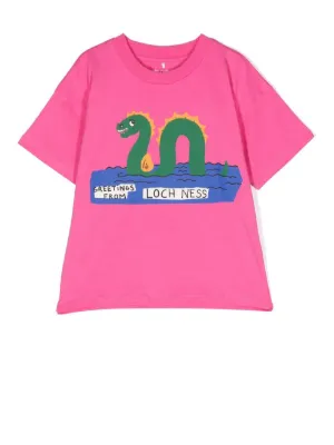 Mini Rodini Loch Ness graphic-print T-shirt