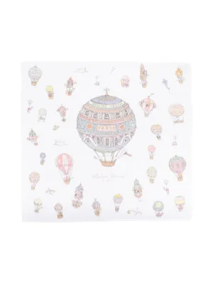Atelier Choux x Mattias Adolfsson Hot Air Balloons cotton blanket