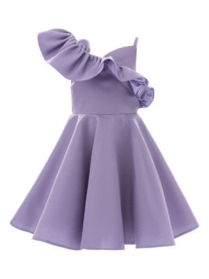 Tulleen off-shoulder ruffled dress