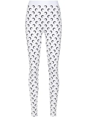 Marine Serre recycled moon jersey stirrup leggings